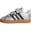 adidas Unisex - Bimbi 0-24 VL Court 3.0 Shoes Infants, Silver Met./Core Black/lgh Solid Grey, 20 EU