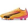 Puma Women Ultra Match Fg/Ag Wn'S Soccer Shoes, Sun Stream-Puma Black-Sunset Glow, 40 EU