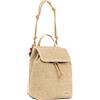 Desigual zaino per il tempo libero borsetta Half Logo Raffia Backpack Natural beige