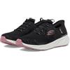 Skechers EdgerideScarpe Donna, Bordo Rosa Lavorato a Maglia Nera, 38 EU