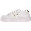 Armani Exchange Kurt, Details, Debossed Logo, Scarpe da Ginnastica Donna, off White Pale Gold, 39 EU