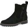 CAPRICE Stivaletti da donna in pelle con cerniera, Nero (Black Suede), 37 EU