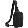 CHOLISS Mini borsa a tracolla unisex, alla moda, leggera, piccola borsa a tracolla con tracolla regolabile per allenamento/corsa/ciclismo/escursionismo(nero), nero, Small