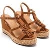 GIOSEPPO Donna Elderon Sandalo Gabbia Espadrillas, cuoio, 39 EU