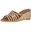 CAPRICE Sandali da Donna con Zeppa Vegan, Marrone (Bast), 38 EU