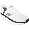 Skechers Men's Max Cushioning Slip-ins-Athletic Workout Running Walking Shoes with Memory Foam Sneaker, Bianco, 7 UK X-Wide