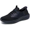 Skechers Uomo Slade Caster Slip-In ALLENATRICE, Black Knitted Mesh / Synthetic, 42.5 EU