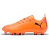 Puma Future 8 Play Fg/AG JrSoccer - Scarpe Unisex per Bambini, Heat Fire Puma Black Ravish, 5 UK
