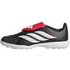 adidas Unisex - Bambini e Ragazzi Predator League Fold-Over Tongue Turf Football Kids Shoes, Core Black/Ftwr White/Lucid Red, 28.5 EU