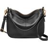 Fossil Borsa da donna Jolie, Tracolla in pelle/poliuretano nero 27,9 cm L x 7,6 cm L x 20,3 cm H ZB7716001
