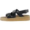 CA'SHOTT A/S Casdagmar Cross Sandal Vegetable Tanned Leather, Donna, Nero, 40 EU