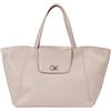 Calvin Klein Borsa Tote Bag Donna Re-Lock Shopper Media, Grigio (Shadow Gray), Onesize