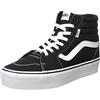 Vans Filmore Hi Platform, Sneaker, Donna, Canvas Black/White, 36.5 EU