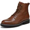 Vionic Livermore, Stivaletti Bassi con Lacci Uomo, Pelle Marrone Chiaro, 44 EU Larga