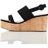find. FIND Cork Two Part Sling Back Wedge - Scarpe col tacco punta aperta Donna, Nero (Black), 38 EU