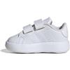 adidas Advantage Shoes Kids, Scarpe da Tennis Unisex - Bambini e Ragazzi, Cloud White Cloud White Grey One, 25 EU