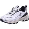 Skechers D'Lites Fresh Start Schnür-Sneaker Für Damen mit Memoryschaum modischer Schuh Schwarz/Weiß EU