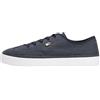 Tommy Hilfiger Donna Sneakers Vulcanizzate Washed Canvas Profilo Basso, Blu (Space Blue), 39