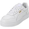 PUMA Women Carina Street Scarpe da ginnastica, Puma White Puma White Puma Gold, 42.5 EU