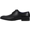 bugatti Uomo Scarpa bassa business in pelle, derby con tomaia traforata, Nero, 41 EU