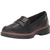 Clarks Westlynn Ayla, Mocassino Donna, Pelle Nera, 40 EU Larga