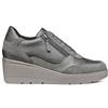 Geox Scarpe da Ginnastica da Donna D Ilde A, Grigio Scuro, 41 EU