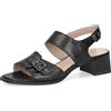 CAPRICE Donna sandalo con tacco in pelle, Nero (BLACK NAPPA), 36 EU