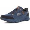 Skechers Uomo Oak Canyon Consistent Winner Slip-In ALLENATRICE, Navy Leather/Textile/Orange Trim, 46 EU