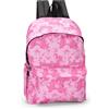 COMIX, ZAINO AMERICANO ALLOVER HIBISCUS Unisex-Bambini e ragazzi, Rosa, Medio
