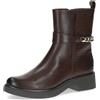 CAPRICE Stivaletti da donna in pelle con tacco a blocco, Marrone (Dk Brown Comb), 37 EU