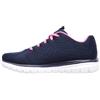 Skechers Graceful Get Connected, Sneaker Donna, Navy Mesh Pink Trim, 36 EU