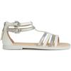 Geox Ragazzi Ragazze J Karly Girl Sandali, White Lt Silver, 31 EU