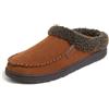 Dearfoams Men's Indoor/Outdoor Breathable Memory Foam Clog with Whipstich Offered in Wide Widths Slipper, Bordeaux, Large