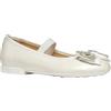 Geox Girl's Jr Plie' D Ballet Flat, Bianco, 1 UK