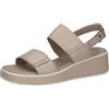CAPRICE Sandali con zeppa da donna in pelle Zeppa, Crema (Offwhite Nappa), 39 EU