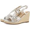 GIOSEPPO Glide, Sandali con zeppa Tipo Espadrillas Donna, Argento, 39 EU, argento, 39 EU