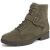 Vionic Catina, Stivaletto Donna, Camoscio Oliva, 39 EU Larga