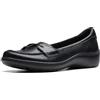 Clarks Cora Haley, Mocassino Donna, Pelle Nera, 37 EU Larga