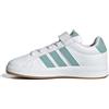 adidas Unisex - Bambini e Ragazzi Grand Court 3.0 Children Shoes, Ftwr White/Mint TON/Lucid Tangerine, 33 1/2 EU