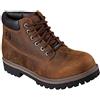 Skechers SERGEANTS VERDICT, Stivali Uomo, Marrone (Dark Brown Waterproof Crazyhorse Leather), 42.5 EU