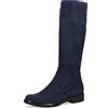 CAPRICE Stivali alti da donna senza tacco al ginocchio vegani, Blu (Ocean Stretch), 40,5 EU
