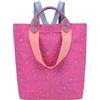 Fritzi aus Preussen Fritzi Ju Leo Zaino in nylon da donna Festival City vegan Leoprint ultra leggero cinghie regolabili 38 x 30 x 17 cm - rosa, verde, viola, beige, Colore: rosa.