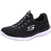 Skechers Donna Summits 12980 Scarpe da ginnastica, Black Mesh/ White Trim, 40 EU