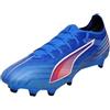 Puma Scarpe da Calcio Unisex Ultra 6 Match Fg/AG, Ultra Blue Puma White Glowing Red, 45 EU