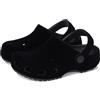 Crocs Classic Velvet Clog T, Zoccoli Unisex - Bambini e Ragazzi, Nero, 23/24 EU