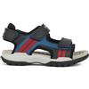 Geox Sandali da ragazzo J Borealis Boy, Blu navy, rosso, 10 UK Child