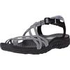 Skechers Reggae-Irie Mon, Sandalo Sportivo Donna, Nero e Bianco, 35.5 EU