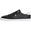 Tommy Hilfiger Donna Sneakers Vulcanizzate Chic Low Profile con Lacci, Nero (Black), 42