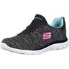 Skechers Summits-Quick GetawaySneaker da Donna, Bklb, 7.5 UK Wide
