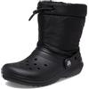 Crocs Unisex Adulto Classic Lined Neo Puff Boot Stivale, Black/Black, 36/37 EU
